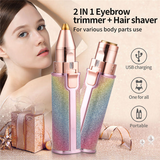 2 in 1 Eyebrows and Facial Hair Trimmer